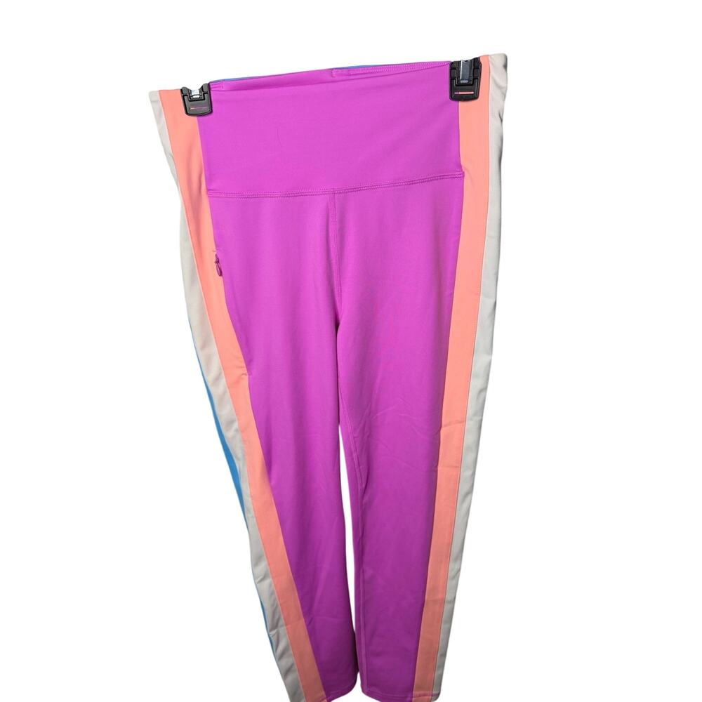 Lilly Pulitzer Luxletic Colorblock Leggings Women’s M Pink Blue Coral
